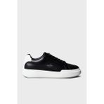 Calvin Klein Deri Logolu Kalın Taban Sneaker Ayakkabı YM0YM013440GM Erkek Ayakkabı YM0YM01344 0gm - Siyah - Beyaz