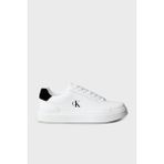 Calvin Klein Deri Logolu Sneaker Ayakkabı YM0YM0143501W Erkek Ayakkabı YM0YM01435 01W - Beyaz - Siyah