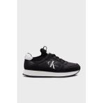 Calvin Klein Deri Logolu Sneaker Ayakkabı YW0YW016160GM Bayan Ayakkabı YW0YW01616 0gm - Beyaz - Siyah