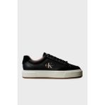 Calvin Klein Deri Süet Detaylı Sneaker Ayakkabı YW0YW0202301G Bayan Ayakkabı YW0YW02023 01G - 2J9-Siyah