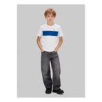 Calvin Klein Desenli Beyaz Erkek Çocuk T-Shirt IB0IB02609YAF