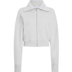 Calvin Klein Diffused Monologo Zip-Through Gri Kadın Sweatshirt