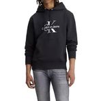 Calvin Klein Disrupted Outline Monologo Hoody Siyah Erkek Sweatshirt