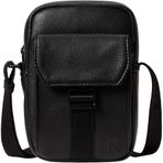 Calvin Klein Dokuma Kayış Omuz Çantası, Standart, LV04D3281G, Siyah/Beyaz Dokuma, Erkek