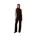 Calvin Klein Emblem AOP Jacquard Sweatpant, Kadın, Siyah, XS