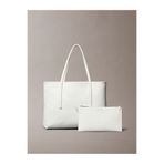 Calvin Klein EMBLEM AOP SMALL TOTE Logo Kaplamalı Kadın Küçük El Çantası