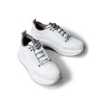 Calvin Klein Emblem Logo Chunky Runner Spor Ayakkabı, 44, YM0YM0145602T, Beyaz, Erkek