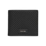 Calvin Klein Embossed Woven Billfold W/ Coin Erkek Cüzdan Siyah