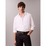 Calvin Klein Erkek %100 Pamuklu Rahat Kalıp Uzun Kollu Beyaz Gömlek LV04LE101G-YAA - XL