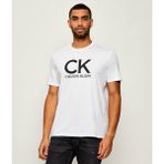 Calvin Klein Erkek %100 Pamuklu Yuvarlak Yakalı Ck Logo Baskılı Kısa Kollu Beyaz T-Shirt LV04RD819G-YAA - XL