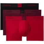 Calvin Klein Erkek 3'lü Mayo, Multi (Siyah/Scooter/Zinfandel), M