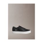 Calvin Klein Erkek Basket Cupsole Deri Detaylı Sneaker - Siyah
