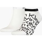 Calvin Klein Erkek Beyaz Calvin Klein Ck Men Sneaker 2p All Over Prınt Erkek Beyaz Çorap - 39 - 00-Beyaz