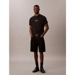 Calvin Klein Erkek Bisiklet Yaka Kısa Kol Slim Fit Ck Yaz Desen Siyah T-Shirt LV04RC851G-UB1 - 2XL
