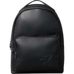 Calvin Klein Erkek BOLD CK ROUND BACKPACK Sırt Çantası Black Tek Beden