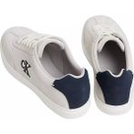 Calvin Klein Erkek Ck Logolu Düşük Bilekli Süet Beyaz Sneaker HM0HM02125-0LA