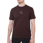 Calvin Klein Erkek Ck Yazı Detay Kısa Kol Bisiklet Yaka Kahverengi T-Shirt LV04RB866G-2IN - M