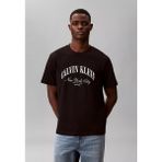 Calvin Klein Erkek Ck Yazı Detay Kısa Kol Bisiklet Yaka Siyah T-Shirt LV04RF820G-UB1 - XL