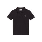 Calvin Klein Erkek Çocuk Pamuklu Siyah Solid Polo Yaka T-Shirt