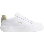Calvin Klein Erkek Cupsole Chunky Laceup spor ayakkabı, deri, Beyaz Parlak Beyaz Yeşil (Sage Green), 43 EU