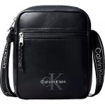 Calvin Klein Erkek Deri Ayarlanabilir Askı Ck Metal Detay Fermuar Kapama Siyah Omuz Çantası LV04D3418G-UB1