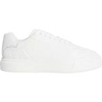 Calvin Klein Erkek Deri Ck Logo Işlemeli Düz Rahat Taban Bağcıklı Beyaz Sneaker HM0HM02132-0LB