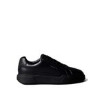 Calvin Klein Erkek Deri Rahat Taban Yuvarlak Burun Calvin Yazı Detay Siyah Sneaker HM0HM02070-0GJ, 42 EU, numeric_42