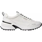 Calvin Klein Erkek Deri Topuk Kısmı Marka Logo Desenli Rahat Taban Bağcıklı Beyaz Sneaker HM0HM02152-01W