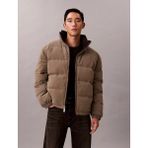 Calvin Klein Erkek Dik Yakalı Ck Logo Baskılı Şişme Haki Mont LV04RE500G-PAY - XL