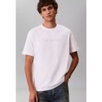 Calvin Klein Erkek Dokuma Kumaş Düz Bisiklet Yaka Beyaz T-Shirt LV04LF811G-YAF - 3XL