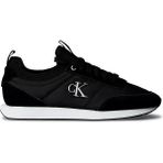 Calvin Klein Erkek Düz Rahat Taban Bağlamalı Ck Yazı Desenli Deri Siyah Sneaker YM0YM01414-BEH