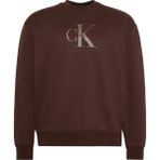 Calvin Klein Erkek Kahverengi Calvin Klein Ls Eu 350TERRY Monologo Cn Swtsh Erkek Kahverengi Sweatshirt