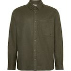 Calvin Klein Erkek Kahverengi Calvin Klein Ls Melange Flannel Easy Shırt Erkek Kahverengi Gömlek - 01-Kahverengi - XL