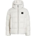 Calvin Klein Erkek Kapüşonlu Quilt Puffer Mont - Şık Ve Sıcak Kış Tasarımı, Krem, XL