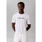 Calvin Klein Erkek Kısa Kol Bisiklet Yaka Calvın Yazı Desenli Pamuklu Beyaz T-Shirt LV04LF809G-YAF - 2XL