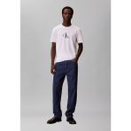 Calvin Klein Erkek Kısa Kol Bisiklet Yaka Ck Yazı Detay Reqular Fit Beyaz T-Shirt LV04RF853G-YAF - 2XL