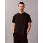 Calvin Klein Erkek Kısa Kol Bisiklet Yaka Ck Yazı Detay Reqular Fit Siyah T-Shirt LV04LE200G-UB1 - 2XL