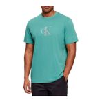 Calvin Klein Erkek Kısa Kol Bisiklet Yaka CK Yazı Detay Reqular Fit Yeşil T-Shirt