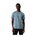 Calvin Klein Erkek Kısa Kollu Pamuklu Günlük T-Shirt, Mavi, M Beden