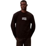 Calvin Klein Erkek Ls 350 polar retro Graphic Crewn Lv04le250g sweatshirt (tekli paket), siyah (Black), M