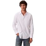 Calvin Klein Erkek LS SOLID OXFORD CLASSIC SHIRT Gömlek Brilliant White M