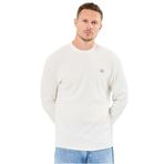 Calvin Klein Erkek LS Waffle Badge Crewnk Tişört Tofu 2XL