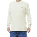Calvin Klein Erkek LS Waffle Badge Crewnk Tişört Tofu L
