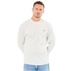 Calvin Klein Erkek LS Waffle Badge Crewnk Tişört Tofu M