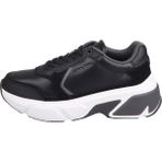 Calvin Klein Erkek Marka Logolu Bağcıklı Kaydırmaz Tabanlı Günlük Siyah Sneaker HM0HM01294-BEH