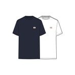 Calvin Klein Erkek Marka Logolu Günlük Kullanıma Uygun Beyaz-Lacivert T-Shirt LV04RD248G 2GY