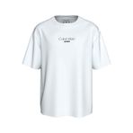Calvin Klein Erkek Marka Logolu Günlük Kullanıma Uygun Beyaz T-Shirt LV04RC851G YAF