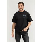 Calvin Klein Erkek Marka Logolu Organik Pamuklu Günlük Kullanıma Uygun Siyah T-Shirt LV04RC808G UB1