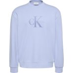 Calvin Klein Erkek Mavi Calvin Klein Ls Eu 350TERRY Monologo Cn Swtsh Erkek Mavi Sweatshirt - Buz Mavisi - XL