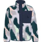 Calvin Klein Erkek Mavi Calvin Klein Ls Jacquard 5 Sherpa Jacket Mavi Erkek Sweatshirt - XL
